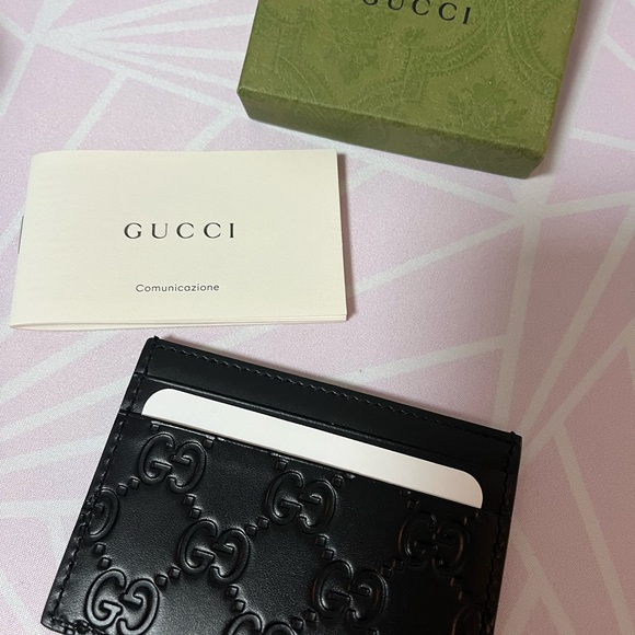 Gucci Black Leather Card Holder - Picture 1 of 9